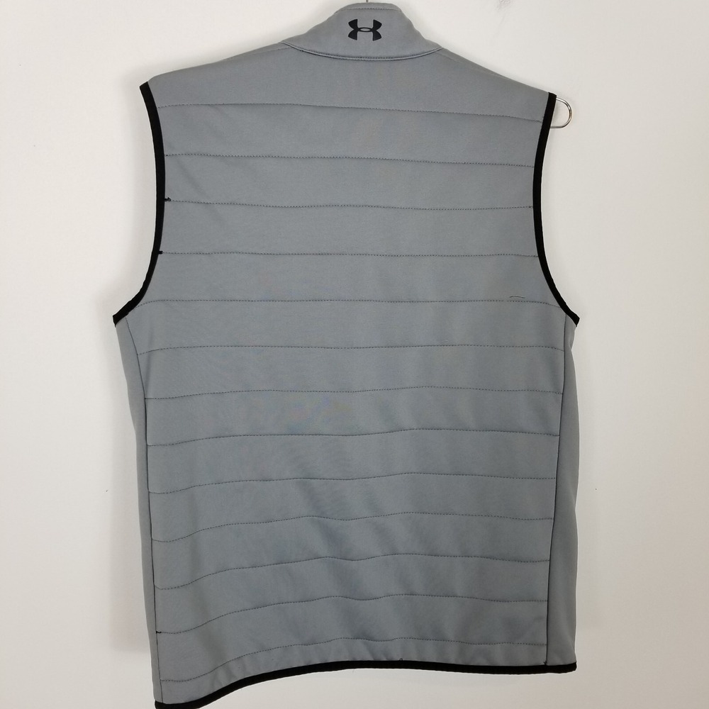 Under Armour x Masters Reversable Golf Jacket Vest Sz M Black Gray Outdoor Sport - Picture 12 of 13